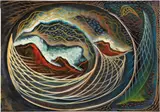 Pippo Oriani, Apparizione del paesaggio aereo, 1933, oil on canvas