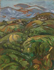 Paesaggio asolano by Gino Rossi, 1913, oil on cardboard, offered May 2022