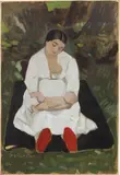 Felice Casorati, La madre (Scarpette rosse)