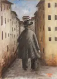 Il Frontespizio by Ottone Rosai, 1932, oil on canvas, offered May 2022