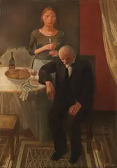Il padre by Achille Funi, 1936, oil on canvas, offered May 2022