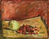 Natura morta by Arturo Tosi, oil on compensato, offered May 2022