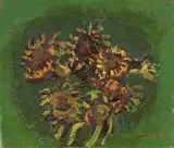 Ennio Morlotti, Girasoli, 1969, oil on canvas