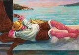 Giuseppe Migneco, Pescatore che dorme, 1978, oil on canvas