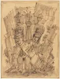 Fortunato Depero, Sbornia monumentale (studio per dipinto)