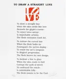 Robert Indiana, To Draw a Straight Line, 1996, screenprint and stampa a rilievo