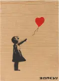 Girl with Balloon by Banksy, 2015, stencil and spray on cardboard, offered May 2022