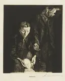 Käthe Kollwitz, Zertretene - Arme Familie, etching and acquatinta on paper