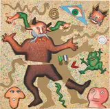 Enrico Baj, La piccola Apocalisse, 1978, collage and mixed media on panel