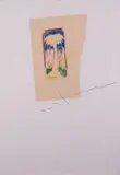 Mario Schifano, Palma, mixed media and collage on card
