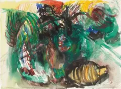 Senza titolo by Bruno Cassinari, 1963, tempera on card, offered May 2022