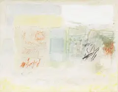 Senza titolo by Riccardo Licata, 1969, mixed media on paper applicata on faesite, offered May 2022