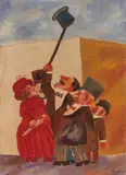 Franz Borghese, Senza titolo, oil on canvas