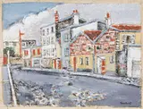 Orfeo Tamburi, Parigi, oil on canvas applicata on cardboard