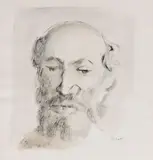 Ritratto maschile by Domenico Purificato, mixed media on paper, offered May 2022