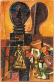 Louis Latapie, Composizione, oil on paper applicata on canvas