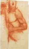 Arturo Dazzi, Figura di uomo, sanguigna on paper applicata on faesite