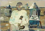 Pescatore di murene by Antonio Possenti, 1971, oil on panel, offered May 2022