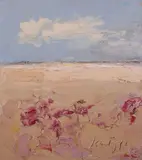 Paesaggio by Sergio Scatizzi, oil on panel, offered May 2022
