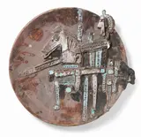 Emanuele Luzzati, Piatto, Terracotta policroma verniciata