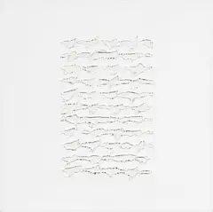 Cheope, Scrittura bianca, 2011, acrylic and mixed media on canvas