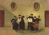 Nino Caffè, Concertino, oil on panel