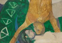 Frammento pannelli salone d'onore IX Triennale di Milano by Bruno Cassinari, 1951, affresco riportato on canvas, offered May 2022