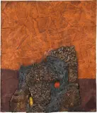 Roberto Crippa, Paesaggio, 1964, collage on panel