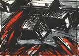 Vinicio Berti, Racconto costruttivo antagonista, 1974, tempera on canvas