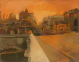 Ugo Attardi, Paesaggio, 1968, oil on canvas
