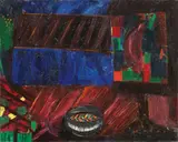 Bruno Cassinari, Pesce solitario, 1970, oil on canvas
