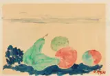 Ottone Rosai, Natura morta (Frutta), 1956, watercolour on paper