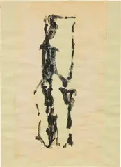 Leoncillo Leonardi, Senza titolo, 1961, tempera and mixed media on paper applicata on card
