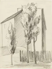 Paesaggio versiliese by Alberto Magnelli, 1925, pencil on paper, offered May 2022