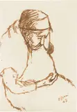 Ottone Rosai, Figura seduta, 1947, inchiostro on paper
