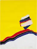 Roberto Crippa, Senza titolo, 1971, collage di carte colorate on card