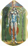 Bruno Ceccobelli, Adamo cadmo, 1998, mixed media and collage on cardboard