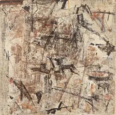 Bice Lazzari, Scrittura notturna, 1958, oil on canvas