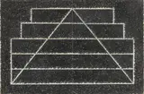 Paolo Cotani, Piramide (ciclo architetture), pastelli a cera and mixed media on card applicato on panel