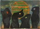 Roberto Crippa, Landscape, collage on panel