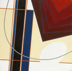 Silvano Bozzolini, Contraires, 1973, oil and collage on canvas