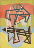 Enrico Prampolini, Composizione spaziale B, 1950, tempera on card