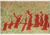 Senza titolo by Aldo Mondino, mixed media on cardboard, offered May 2022