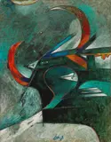 Gianni Dova, Il fantasma del torero, oil on canvas