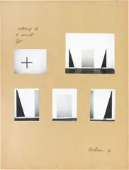 Addend B 3 Units Set by Dorothea Rockburne, 1970, fotografie on card, offered May 2022