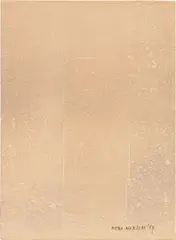 Piero Manzoni, Senza titolo, inserto per «La lune en rodage», 1959, paper vellutata applicata on tavoletta