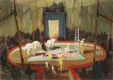 Circo equestre by Renato Natali, oil on panel, offered Apr 2022