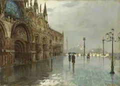 Angelo Pavan, Ultime gocce, oil on compensato
