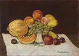 Natura morta by Giovanni Bartolena, oil on canvas, offered Apr 2022