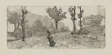 Giovanni Fattori, Verso il paese, etching on zinco